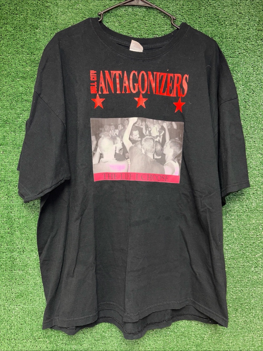 vintage Y2K The Antagonizers Black Shirt XXL Gildan tag Punk Oi!